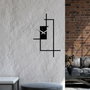 Wallity Corner Reloj de pared decorativo de metal negro